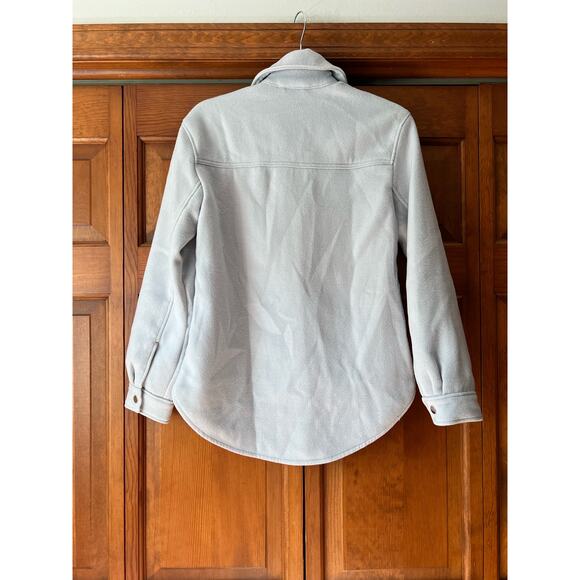 Abercrombie & Fitch Women's Button Up Shirt Jacket Shacket Light Blue Size XS - Picture 2 of 10